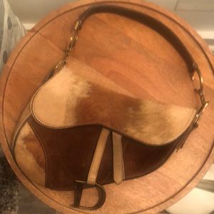 Authentic Christian Dior Pony Saddle Bag